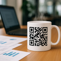 Печать QR кода на кружках