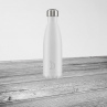 Бутылка термос из нержавеющей стали (серебро, белый) Фото № 1